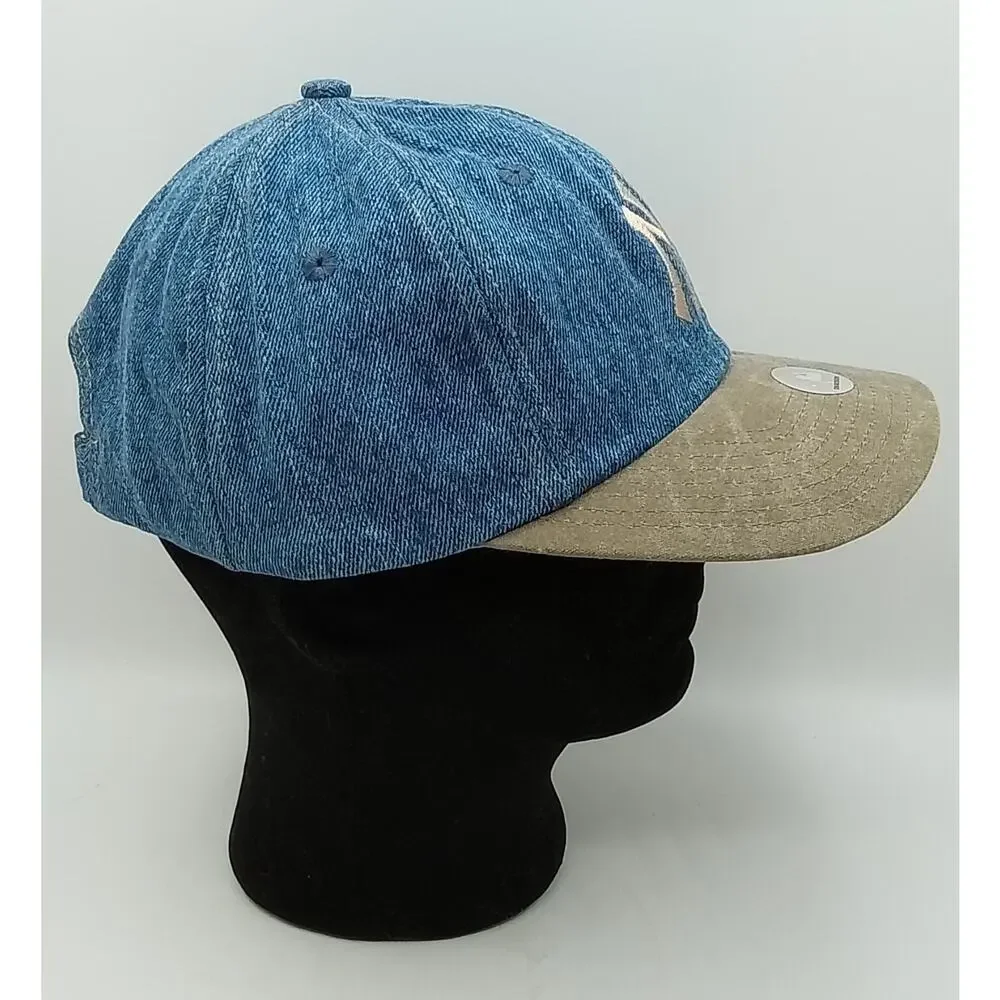 Vintage 90's New York Yankees Logo 7 Denim Cap Strapback